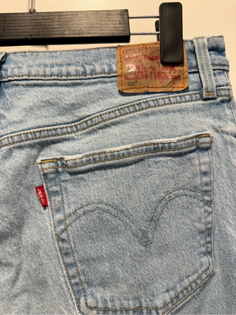 Levi's 501 Vintage Straight Leg Jeans in Light Blue - Picture 7 of 11